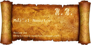 Mözl Nesztor névjegykártya
